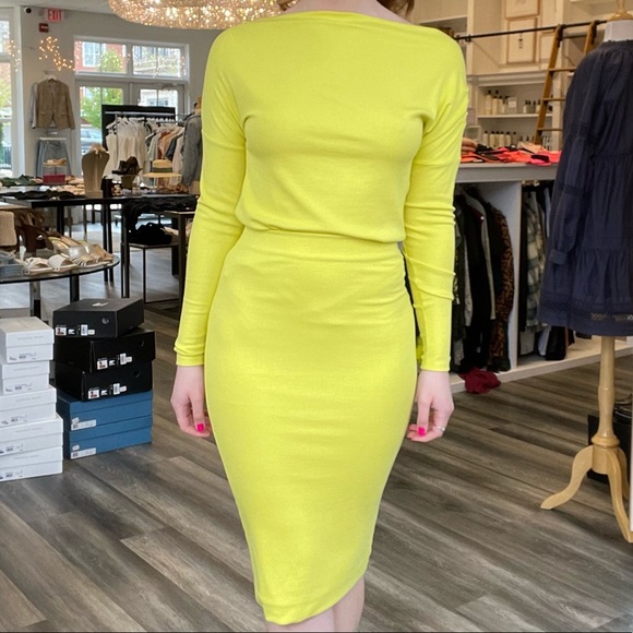 Generation Love Rib Boatneck top in kiwi with Sleeve detail - Picture 3 of 4